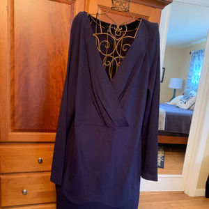 Navy Blue knit Talbots Dress size 14